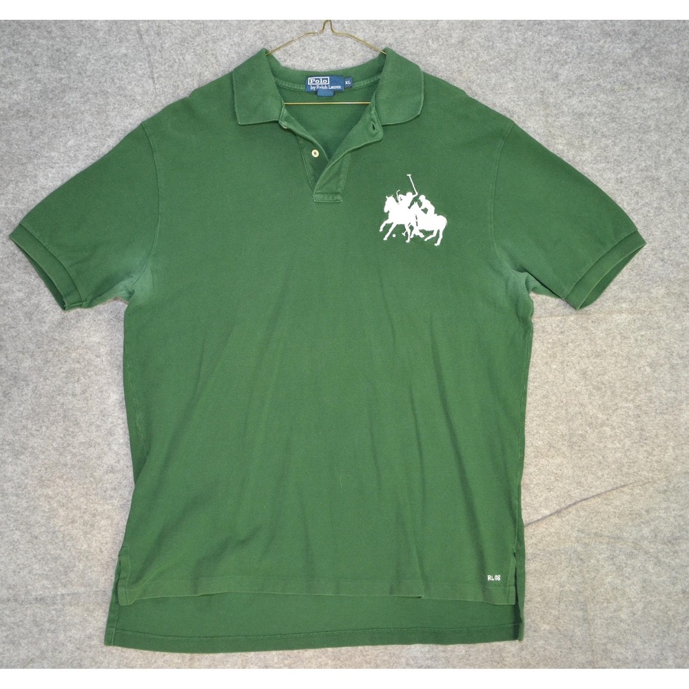 VTG Polo Ralph Lauren Polo Shirt Mens XL Big‎ Pony RL08 Embroidered RL Hong Kong